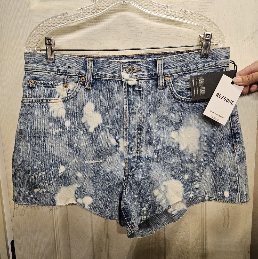 Re/done splash 70's high rise shorts woman's size 30 NEW